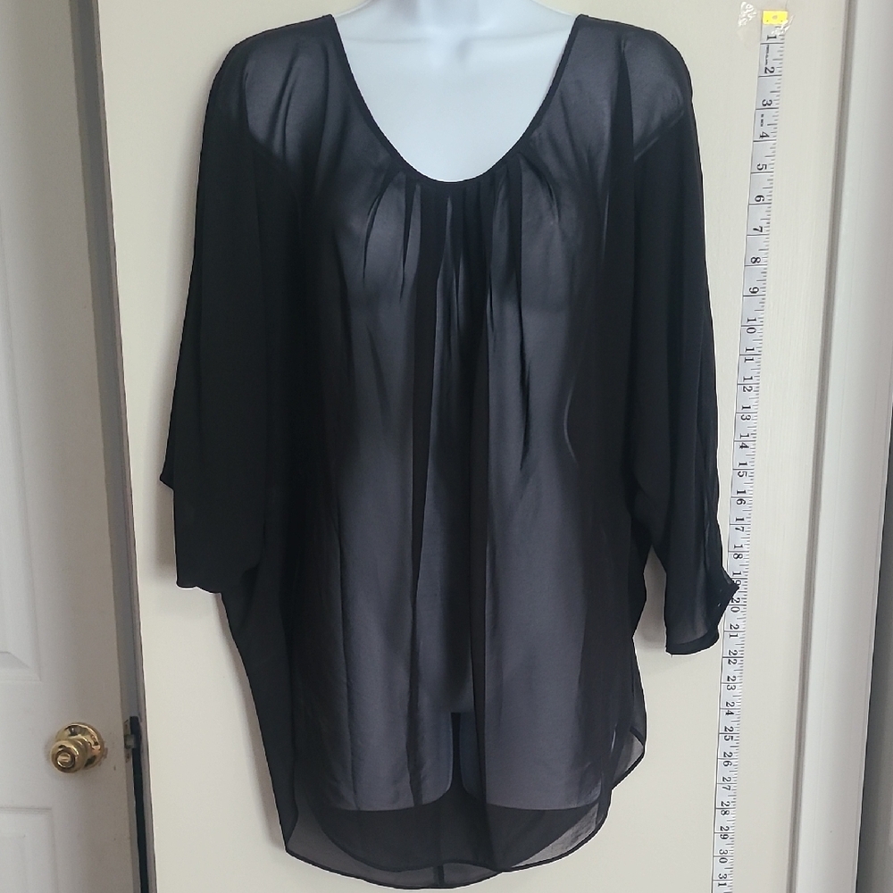 Bisou‎ Bisou Black Sheer Top- XL